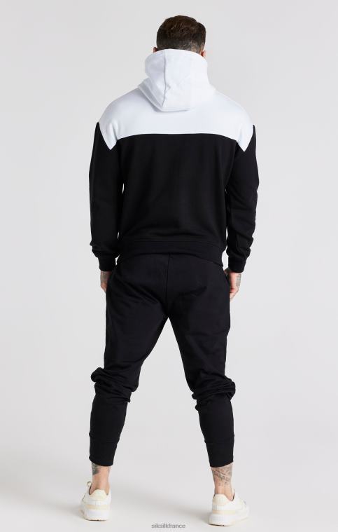 Hommes vêtements 6B8NV457 SikSilk sweat à capuche oversize noir à imprimé rétro 89