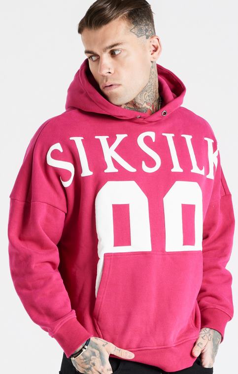 Hommes vêtements 6B8NV459 SikSilk sweat à capuche rose coupe décontractée