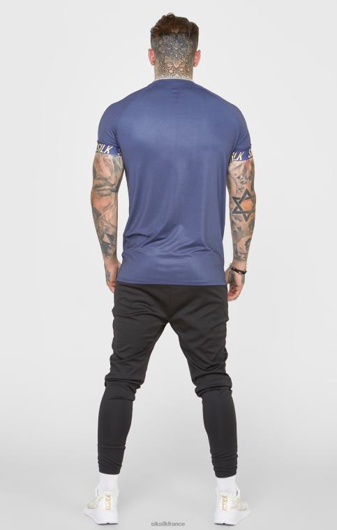 Hommes vêtements 6B8NV371 SikSilk t-shirt de sport bleu marine
