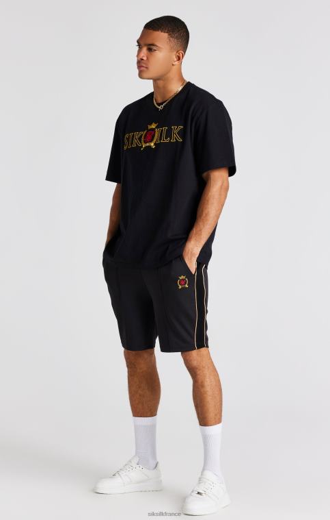 Hommes vêtements 6B8NV373 SikSilk t-shirt oversize à écusson noir