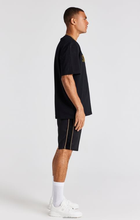 Hommes vêtements 6B8NV373 SikSilk t-shirt oversize à écusson noir