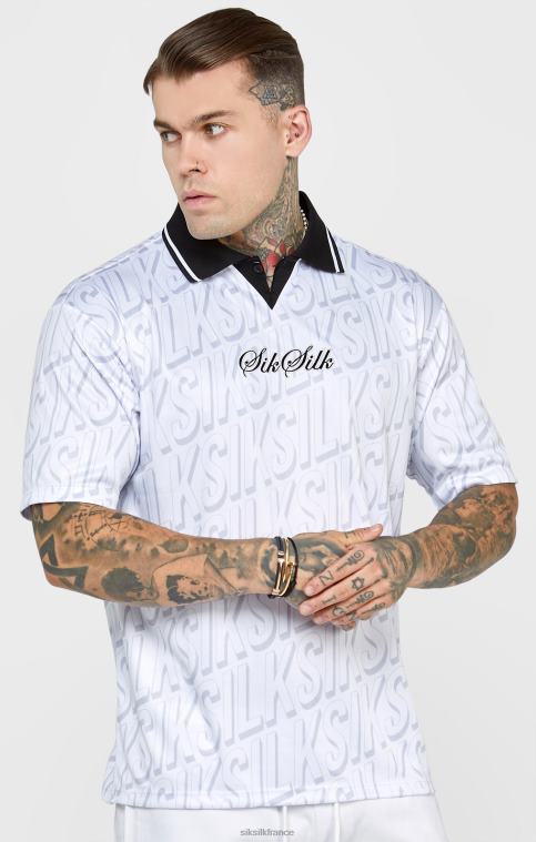 Hommes vêtements 6B8NV380 SikSilk maillot de foot blanc