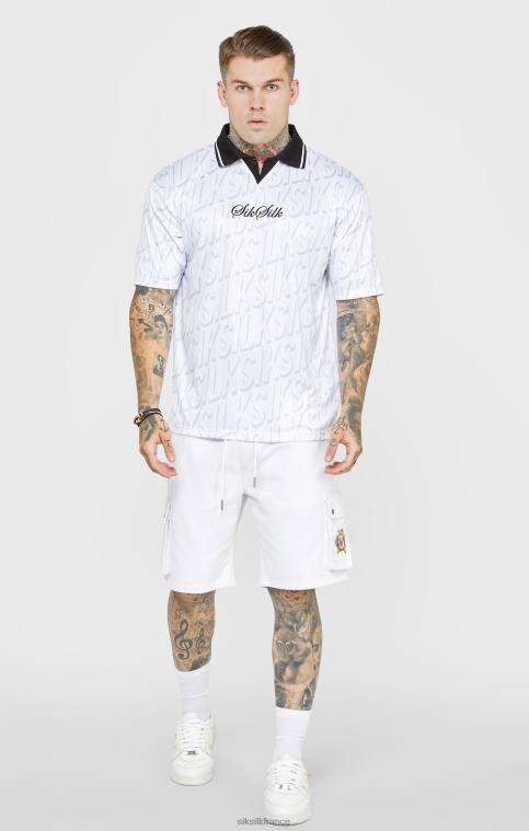 Hommes vêtements 6B8NV380 SikSilk maillot de foot blanc