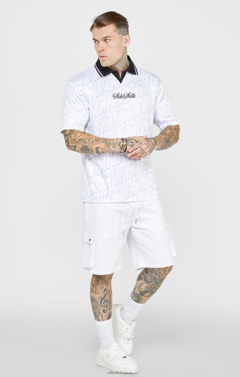 Hommes vêtements 6B8NV380 SikSilk maillot de foot blanc