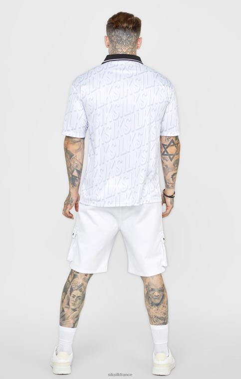 Hommes vêtements 6B8NV380 SikSilk maillot de foot blanc