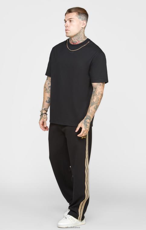Hommes vêtements 6B8NV387 SikSilk t-shirt oversize à chaîne noir