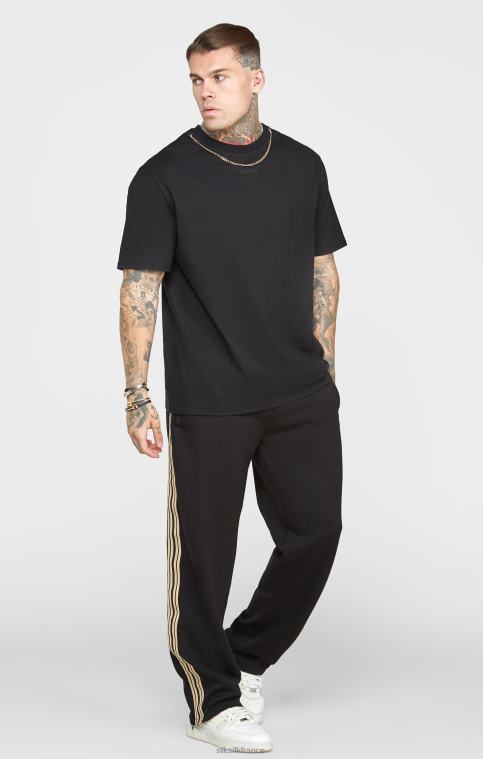 Hommes vêtements 6B8NV387 SikSilk t-shirt oversize à chaîne noir