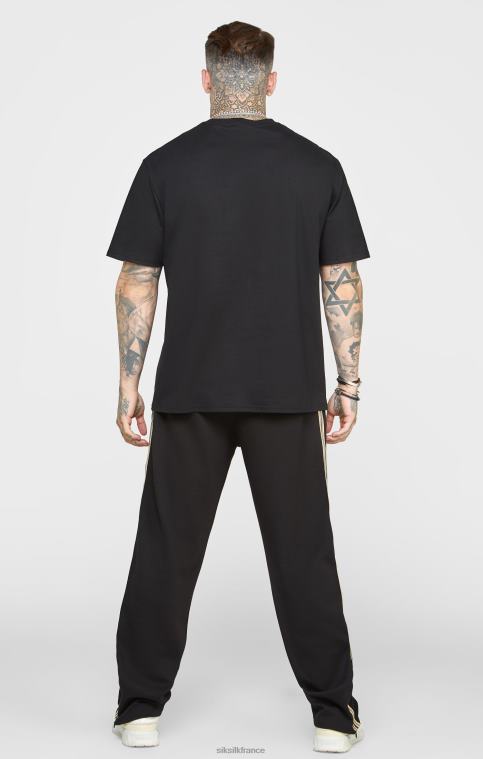 Hommes vêtements 6B8NV387 SikSilk t-shirt oversize à chaîne noir