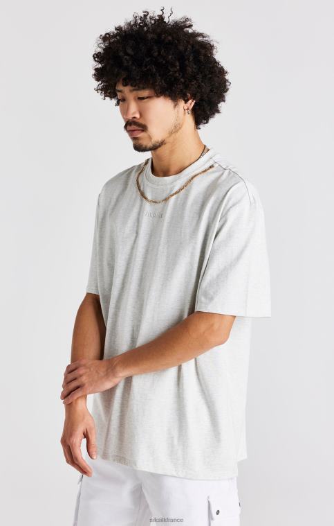 Hommes vêtements 6B8NV388 SikSilk t-shirt oversize à chaîne snow chiné