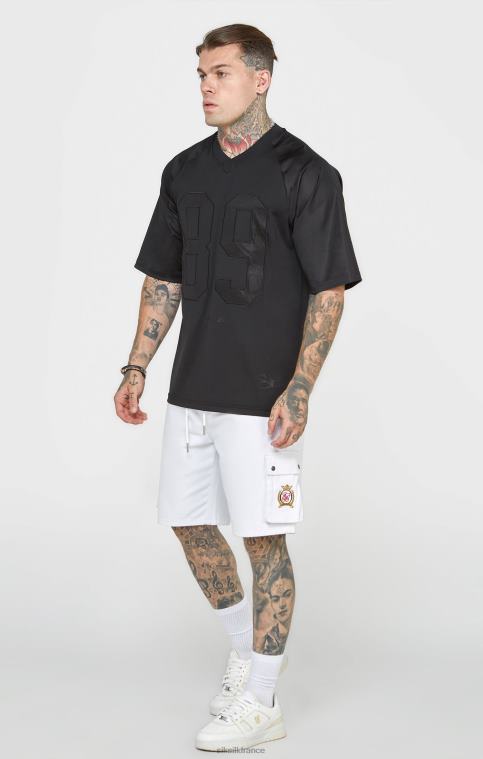 Hommes vêtements 6B8NV402 SikSilk t-shirt oversize noir à manches courtes