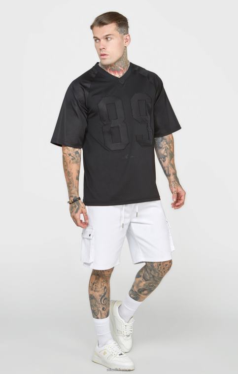 Hommes vêtements 6B8NV402 SikSilk t-shirt oversize noir à manches courtes