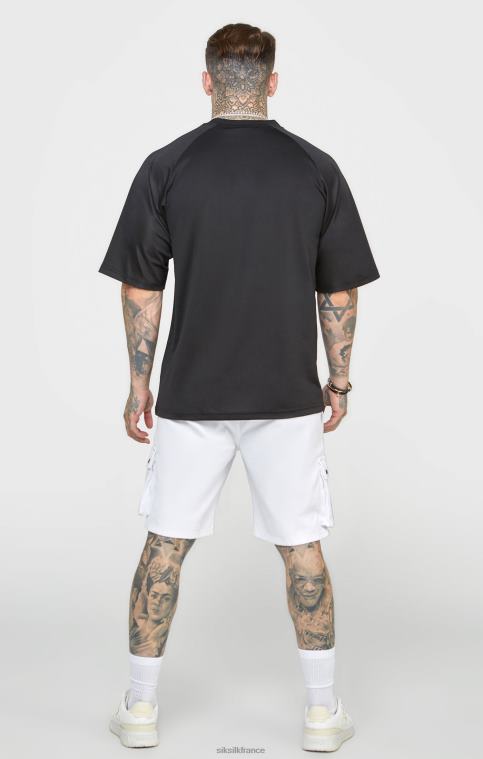 Hommes vêtements 6B8NV402 SikSilk t-shirt oversize noir à manches courtes