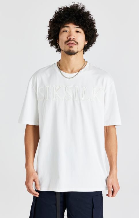 Hommes vêtements 6B8NV404 SikSilk t-shirt oversize écru à logo