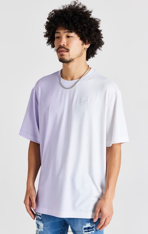 Hommes vêtements 6B8NV405 SikSilk t-shirt oversize imprimé violet à manches courtes