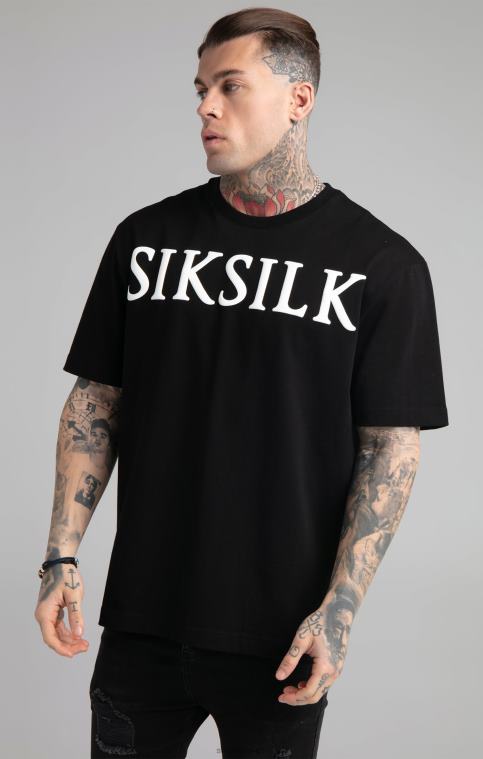 Hommes vêtements 6B8NV407 SikSilk t-shirt noir coupe décontractée