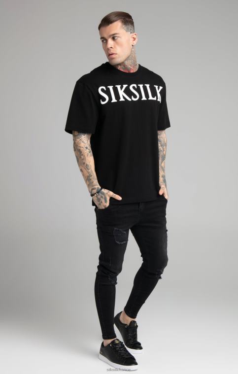 Hommes vêtements 6B8NV407 SikSilk t-shirt noir coupe décontractée