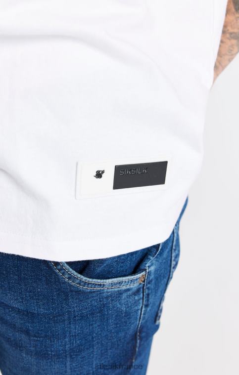 Hommes vêtements 6B8NV410 SikSilk t-shirt blanc surdimensionné