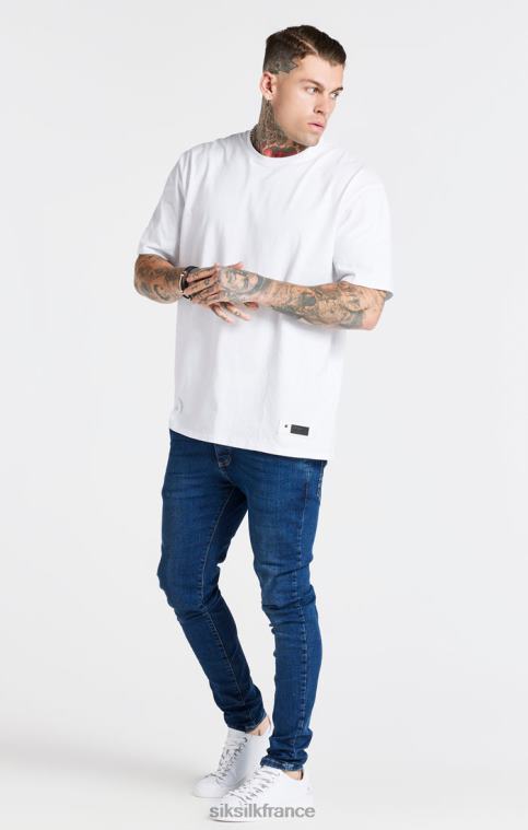 Hommes vêtements 6B8NV410 SikSilk t-shirt blanc surdimensionné