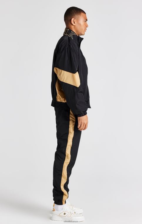 Hommes vêtements 6B8NV468 SikSilk blouson aviateur noir à empiècements