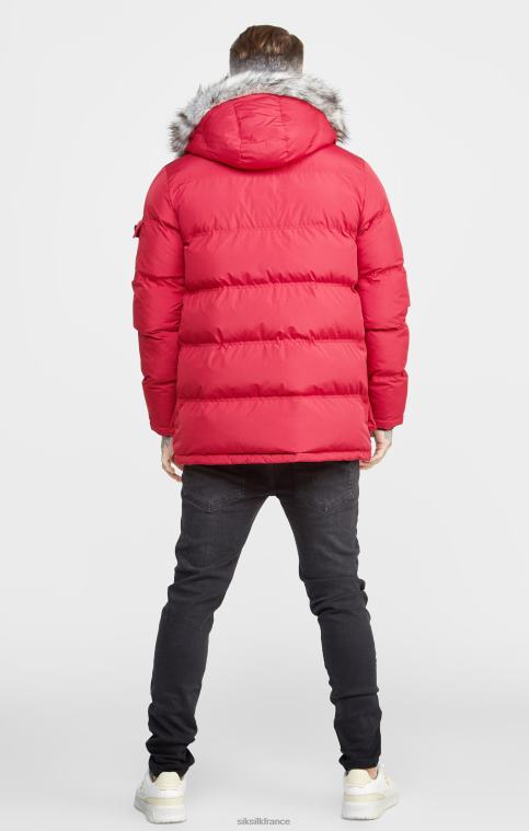 Hommes vêtements 6B8NV470 SikSilk parka arctique rouge
