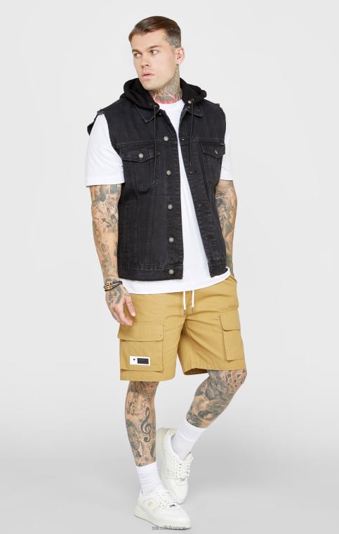 Hommes vêtements 6B8NV472 SikSilk gilet à capuche noir