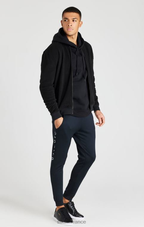 Hommes vêtements 6B8NV475 SikSilk blouson aviateur noir réfléchissant