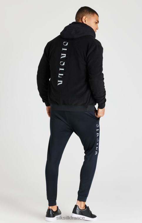 Hommes vêtements 6B8NV475 SikSilk blouson aviateur noir réfléchissant