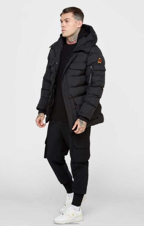 Hommes vêtements 6B8NV480 SikSilk parka noire