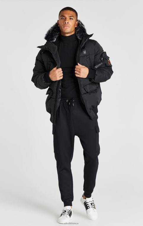 Hommes vêtements 6B8NV483 SikSilk blouson aviateur noir