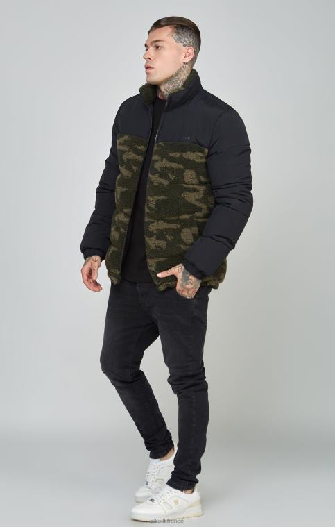 Hommes vêtements 6B8NV485 SikSilk veste bulle sherpa noire