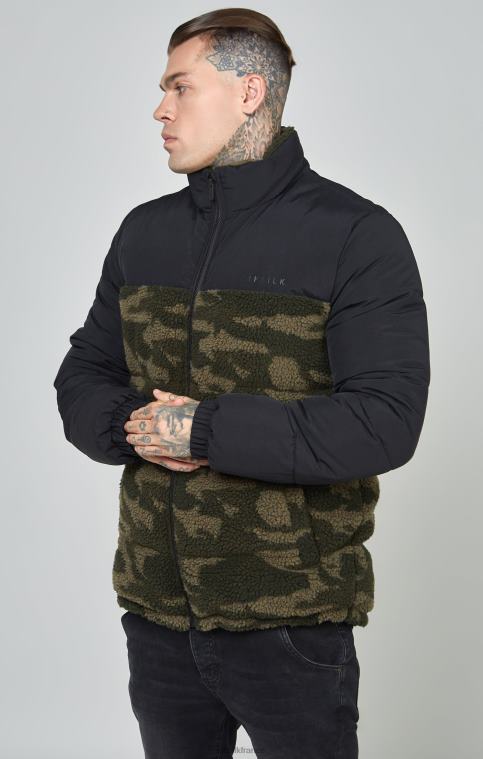 Hommes vêtements 6B8NV485 SikSilk veste bulle sherpa noire