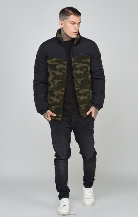 Hommes vêtements 6B8NV485 SikSilk veste bulle sherpa noire