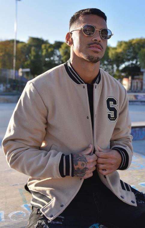 Hommes vêtements 6B8NV486 SikSilk veste universitaire écru anniversaire
