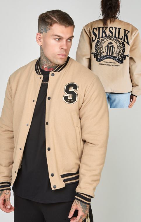 Hommes vêtements 6B8NV486 SikSilk veste universitaire écru anniversaire