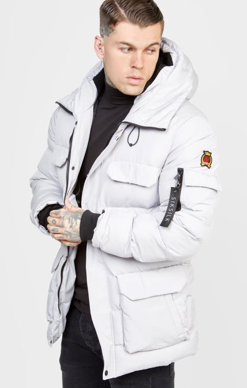 Hommes vêtements 6B8NV487 SikSilk parka grise