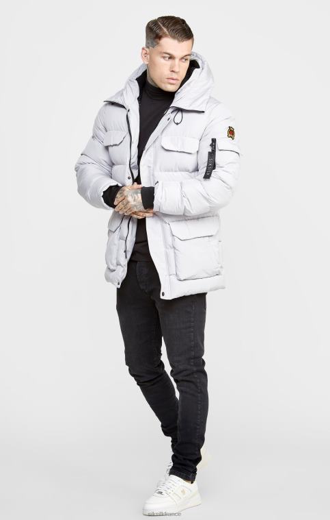 Hommes vêtements 6B8NV487 SikSilk parka grise
