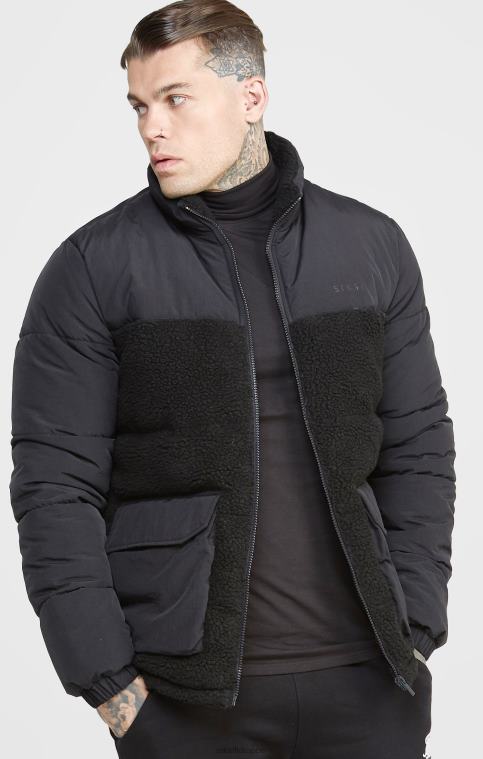 Hommes vêtements 6B8NV494 SikSilk veste bulle noire