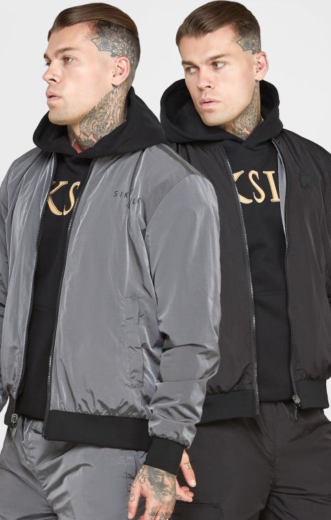 Hommes vêtements 6B8NV502 SikSilk bomber réversible noir