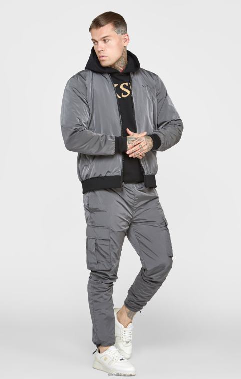 Hommes vêtements 6B8NV502 SikSilk bomber réversible noir